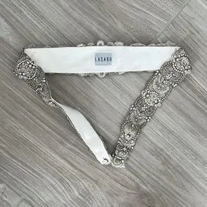 Lazaro Bridal Sash/ Belt Sanctuary Golf Course Wedding | The Bridal Collection Real Bride main image 3